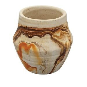 Nemadji Pottery Swirl Clay 2.5" Mini Vase - Moose Lake MN